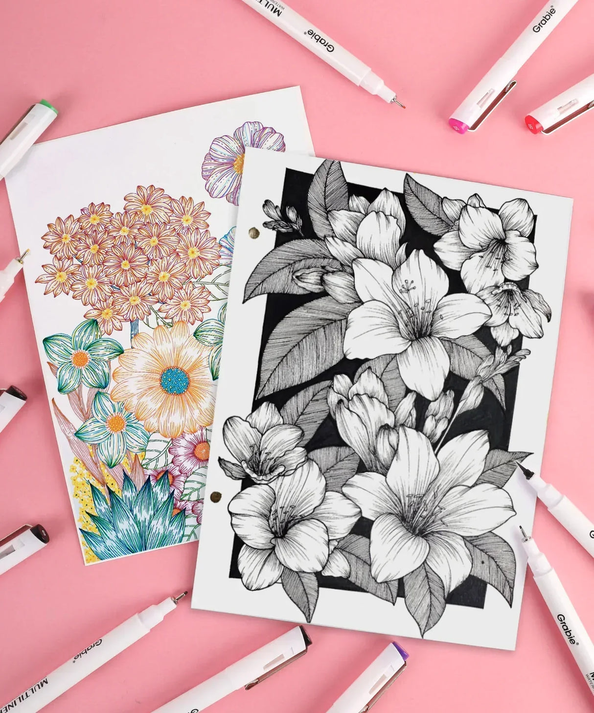 Grabie Waterproof Multiliner Drawing Pens - Multicolor
Define your world in detail with the Grabie 20 Multiliner Drawing Pen Set. This is the definitive collection engineered for artists, illustrators, and designers who demand professional, lasting results. We've combined 10 essential black line work tools and 10 brilliant color fineliners into a single, comprehensive set, empowering you to create everything from intricate sketches to vibrant, archival masterpieces.