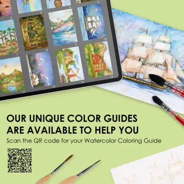 Grabie Watercolor Coloring Club Box - Landscape
A Landscape Coloring Journey – Perfect for nature lovers! This bundle includes a portable watercolor set and a beautifully illustrated coloring book, ideal for all skill levels. Enjoy a relaxing coloring experience.
Perfect Pairing for Nature Lovers – Thoughtfully designed, this set features a 12-color watercolor pocket set, curated with shades that capture the essence of nature, and a 15-sheet, 140LB landscape-themed watercolor coloring book.
