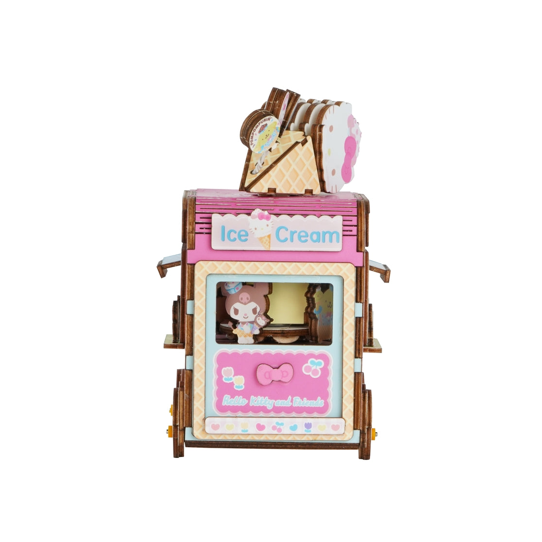 Camión de helados de Hello Kitty® y sus amigos | Rompecabezas de caja de música de madera en 3D