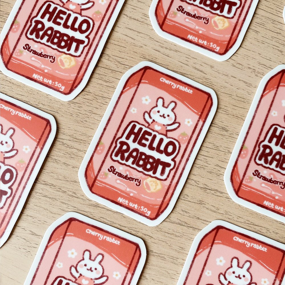 Pegatina de Hola Conejo