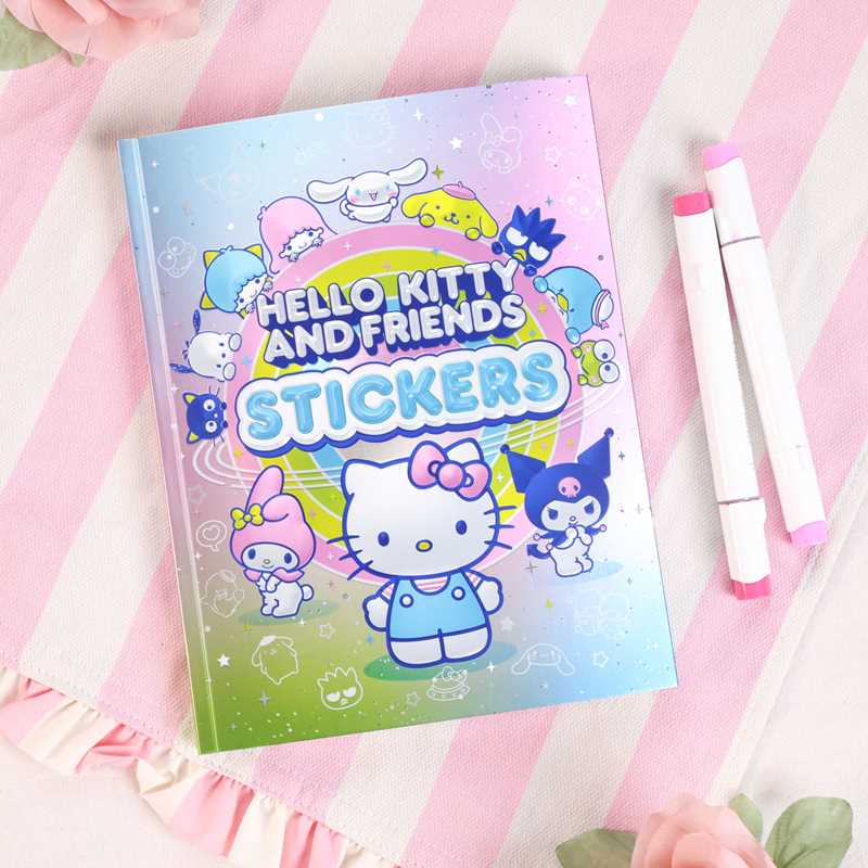 More than 500 colorful stickers of Hello Kitty and Friends are perfect for scrapbooking or decorating your personal items.
Ever since Hello Kitty made her first appearance in 1974, she has garnered millions of fans over several generations and continues to be popular today. This collection of more than 500 colorful stickers includes Hello Kitty and Friends in a variety of fun poses and features favorite Sanrio characters, group poses, icons, and fun graphics that are perfect for scapbooking or decorating s