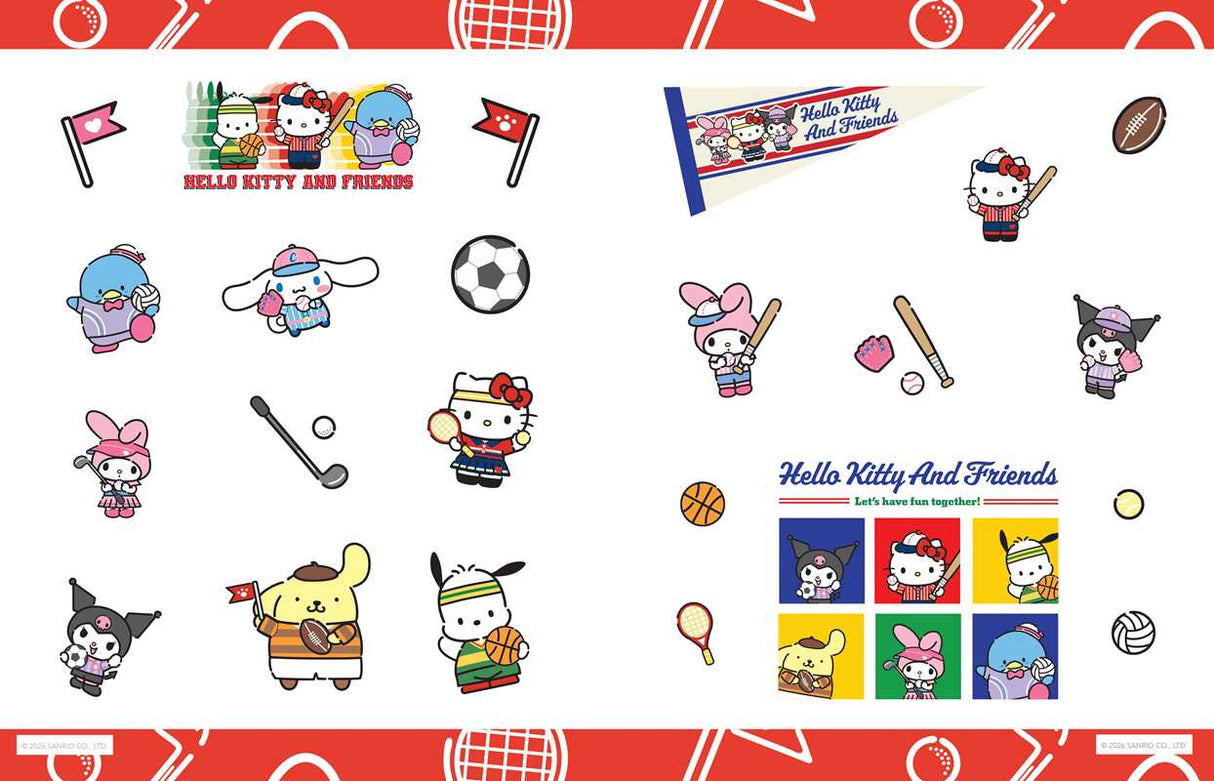 More than 500 colorful stickers of Hello Kitty and Friends are perfect for scrapbooking or decorating your personal items.
Ever since Hello Kitty made her first appearance in 1974, she has garnered millions of fans over several generations and continues to be popular today. This collection of more than 500 colorful stickers includes Hello Kitty and Friends in a variety of fun poses and features favorite Sanrio characters, group poses, icons, and fun graphics that are perfect for scapbooking or decorating s