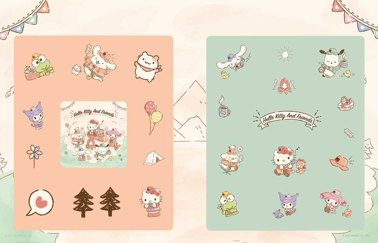 More than 500 colorful stickers of Hello Kitty and Friends are perfect for scrapbooking or decorating your personal items.
Ever since Hello Kitty made her first appearance in 1974, she has garnered millions of fans over several generations and continues to be popular today. This collection of more than 500 colorful stickers includes Hello Kitty and Friends in a variety of fun poses and features favorite Sanrio characters, group poses, icons, and fun graphics that are perfect for scapbooking or decorating s