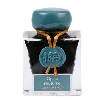 The 1670 Anniversary Collection celebrates the life of the 17th-century French adventurer, Jacques Herbin. Sailing from India, Monsieur Herbin arrived home to Paris with formulas for the now-famous Herbin inks and sealing waxes.
Enhanced with a luxurious, golden metallic sheen, these highly saturated inks will add an elegant luster to all your writing.
Hand bottled with wax-dipped cap and seal.
50ml bottle.
Made in Paris.
