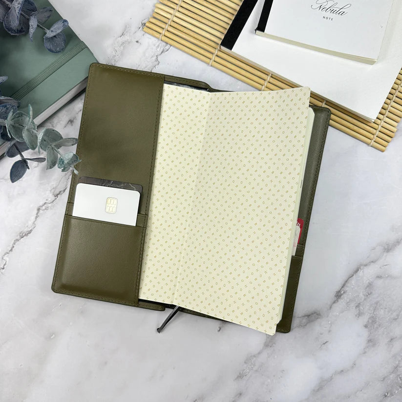 IMG_5565Girologio Hobonichi Weeks Slim Leather Cover - Olive Green Weeks Cover