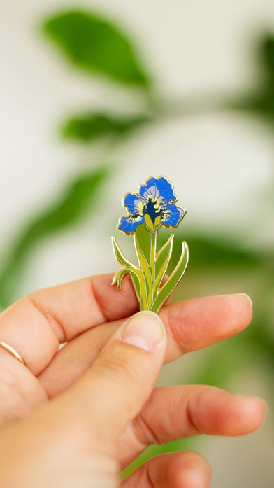 Iris Flower Enamel Pin