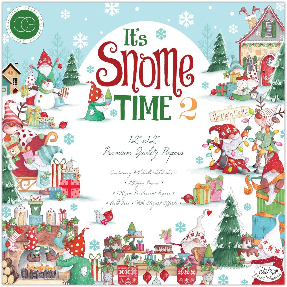 Bloc de papel It's Snome Time 2, 12" x 12", paquete de 40