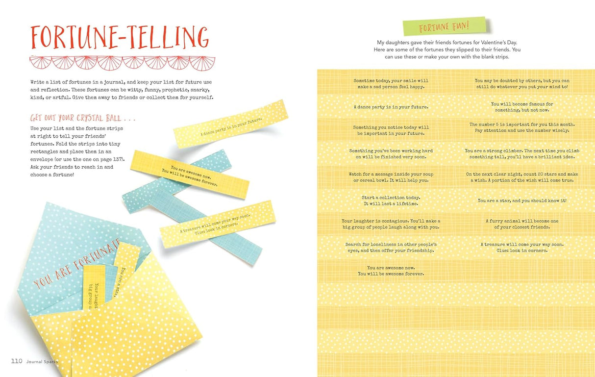 Sixty inventive writing prompts, guided exercises, and crafty activities designed to jumpstart creative journaling, storytelling, and self-expression are accompanied by inspiring examples from journals of people of all ages and instructions for making a one-of-a-kind blank book of your own.
Do you want to keep a journal but don’t know where to start? Get inspired with 60 interactive writing prompts and craft how-tos to expand your imagination and stimulate your creativity. Using words, drawing, collage, an