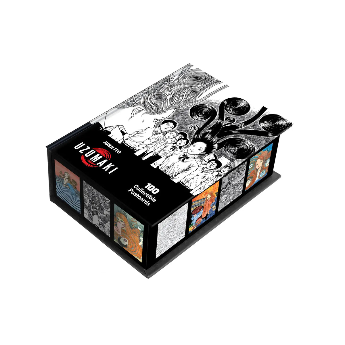 Spiral into horror with this deluxe, officially licensed set of 100 collectible postcards from legendary manga author Junji Ito. Each high-quality print showcases iconic artwork from Uzumaki, his bestselling manga series about a town cursed by spirals.
A four-time Eisner Award winner and New York Times bestselling author, Junji Ito has inspired generations of readers and creators with his legendary works of cosmic horror.