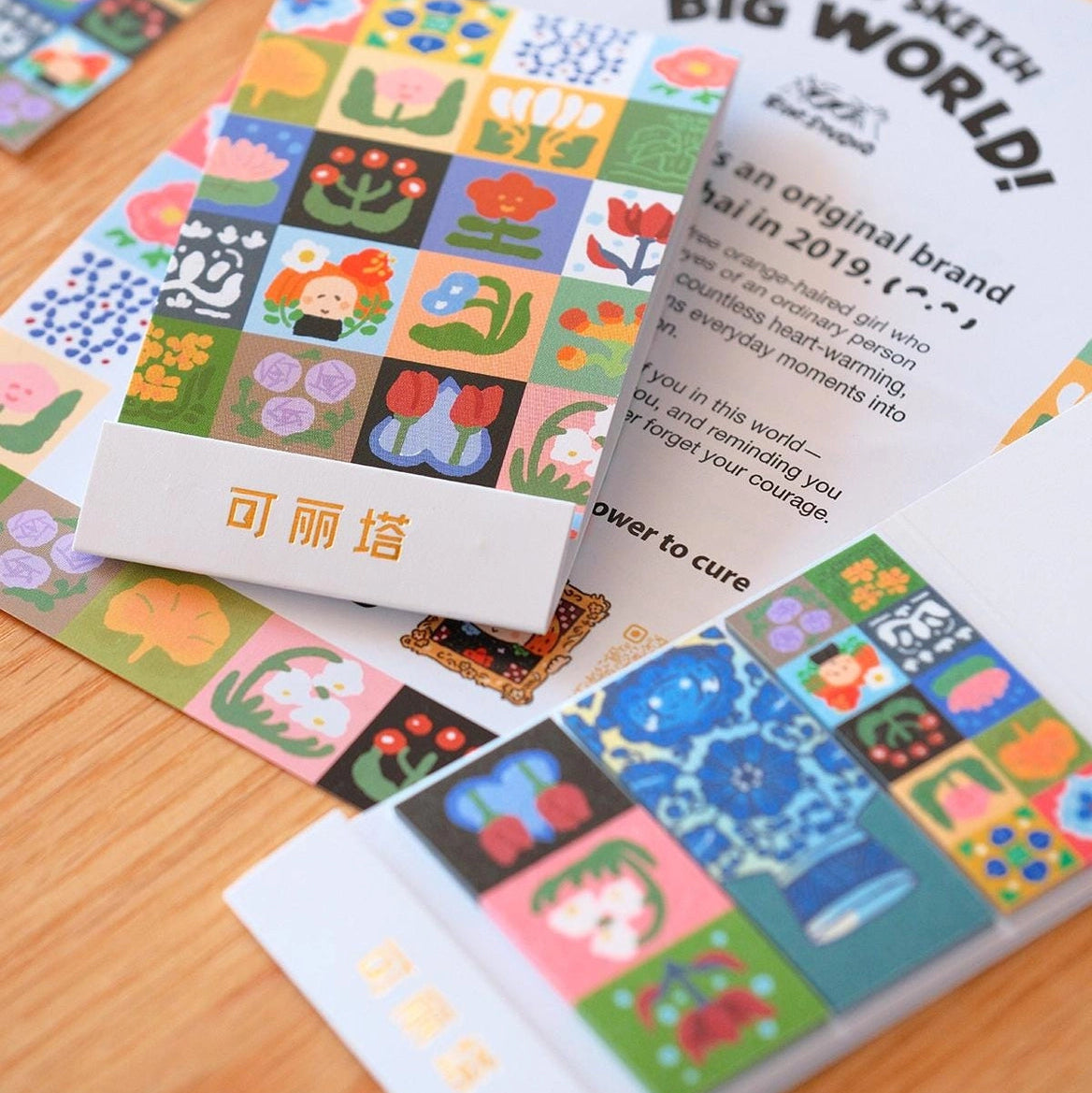 KITTA X RiN! Studio Washi Tape - Pattern
A delightful collaboration between King Jim and RiN! Studio, bringing original artwork to the iconic Kitta format. Pre-cut into individual strips and packed in a slim, pocket-sized booklet - no scissors, no mess, just peel and stick anywhere.
Perfect for journaling, planners, snail mail, and creative moments on the go.
Tiny format. Big charm. Pure Kitta convenience.
Materials: Washi Tape on release paper