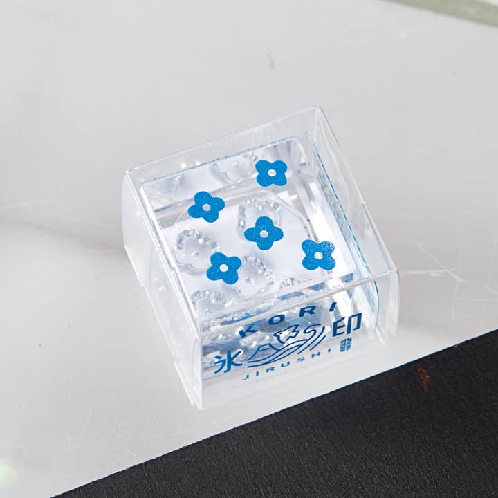 Sello de claridad de cristal KORI JIRUSHI- Flores diminutas