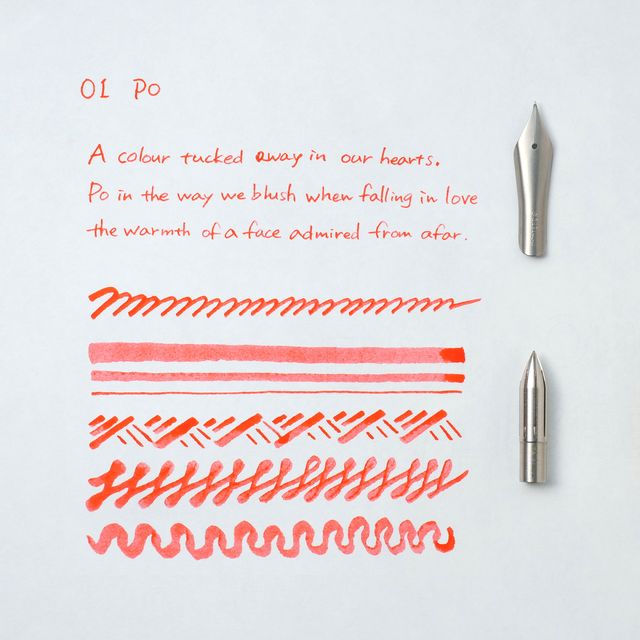 Functional tools for a lifetime of use. Our writing tools are designed to become your companions, developing personal character through the journey of ownership. The simple yet charming glass bottle has been designed for seamless use, creating a bottled ink that's bound to inspire writing with joy.
Once dry, our pigment inks are water resistant and lightfast to ensure your special message stands the test of time. The original bottle has been designed for ease of refill with any pen, while effortlessly bala