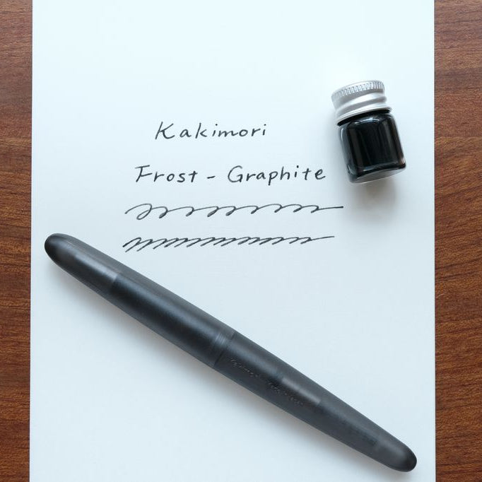 A pen that evokes the texture of frosted glass. Its translucency reveals the internal mechanism as an aesthetic feature. Careful consideration of form and colour palette ensures an elegant presence, even when not in use.
The pen is equipped with thoughtful functionality, including an extended grip section and a screw cap designed for quick access with minimal turns. The visible ink level allows for easy refills.
Available in a Fine and Medium nib
Includes converter
Steel nib