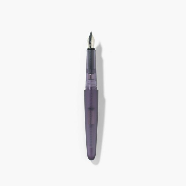 A pen that evokes the texture of frosted glass. Its translucency reveals the internal mechanism as an aesthetic feature. Careful consideration of form and colour palette ensures an elegant presence, even when not in use.
The pen is equipped with thoughtful functionality, including an extended grip section and a screw cap designed for quick access with minimal turns. The visible ink level allows for easy refills.
Available in a Fine and Medium nib
Includes converter
Steel nib