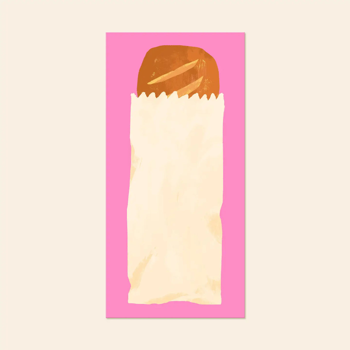 Karen Schipper Magnetic To-Do Notepad - Bread List
Grocery lists don’t have to be boring. Bread List Pad is a grocery list pad featuring a simple baguette tucked into a paper bag on a bold pink background — a cute food notepad that adds instant cheer to kitchens and desks.
Professionally printed full color
Size: 4.25" x 8.5"
65 tear-off sheets
Padded with cardboard back
Printed locally in the US
Designed by Karen Schipper
