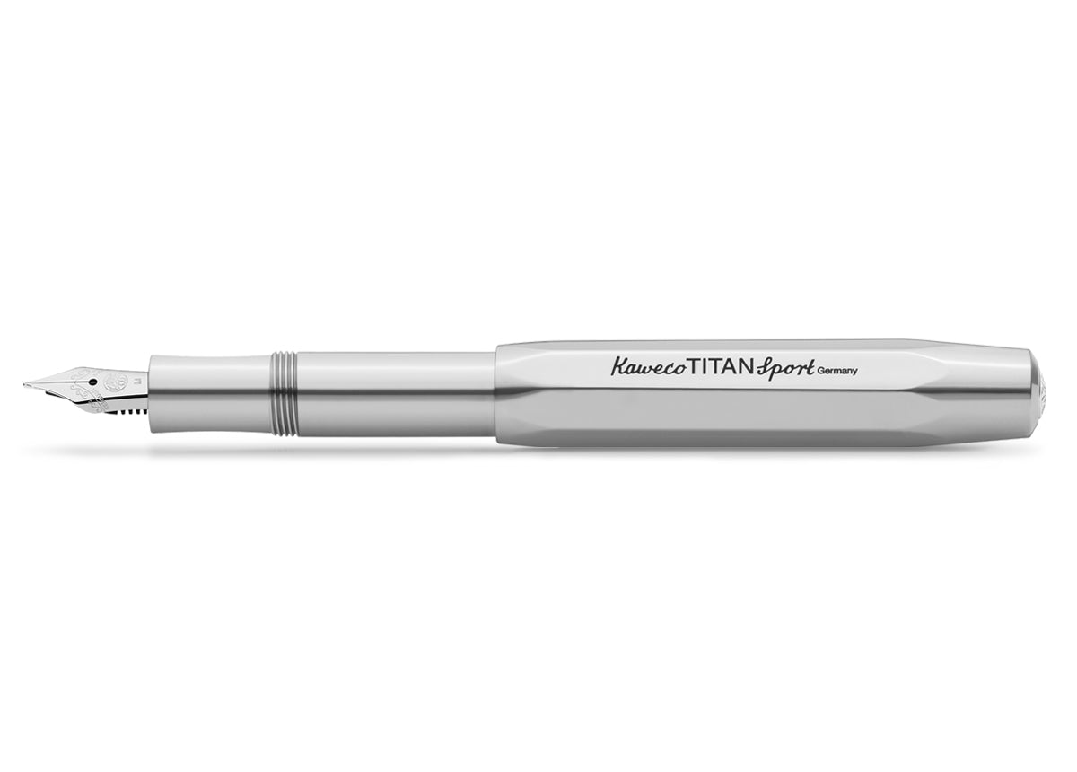 Kaweco TITAN SPORT Fountain Pen
A new Kaweco Sport is moving into Olympus. In Greek mythology, the Titans originated from the deities representing heaven and earth. Poetic for a material known for its use in aerospace. The Kaweco Titan Sport comes in a deep grey colour with a glossy look – a noble writing instrument with which you can write epic stories.