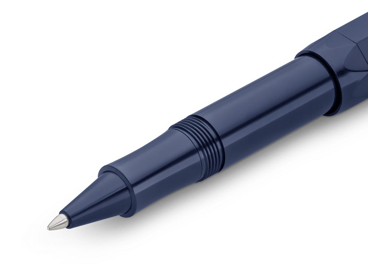 Kaweco CLASSIC SPORT Gel Roller Navy
The rollerball in the color navy captivates with a deep, saturated blue. The color name was coined by the dark blue uniforms of the British Royal Navy officers of the 17th century. It makes us dream of the vastness of the sea and promotes our inspiration.