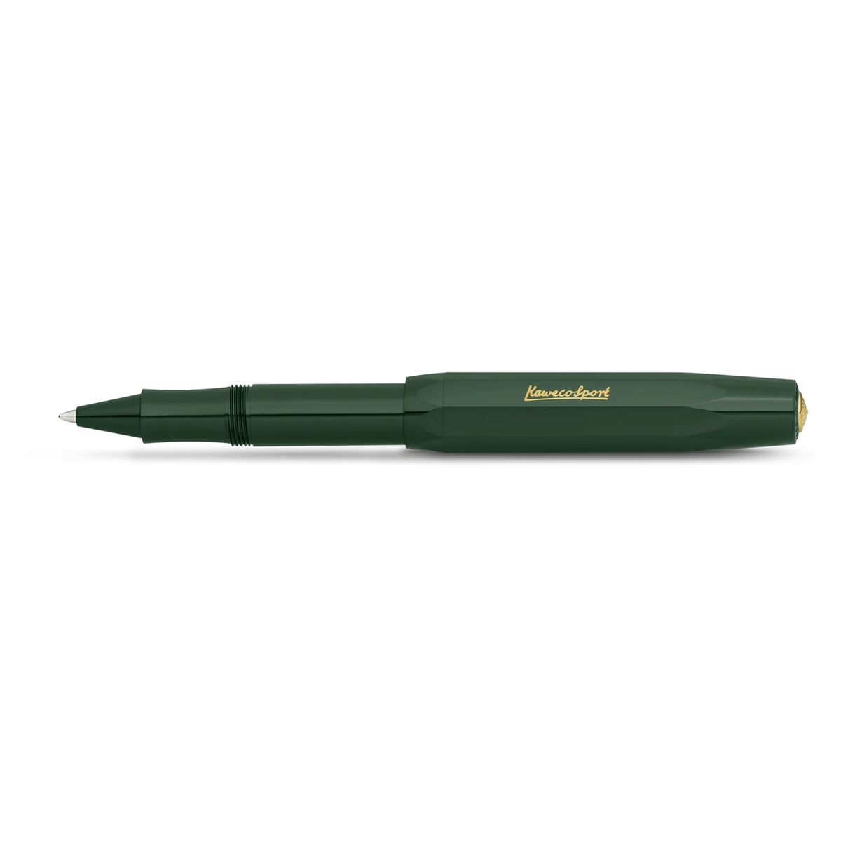 Kaweco CLASSIC SPORT Rollerball - Green
It is the close connection to nature that makes the color green so pleasant. The dark green of the Classic Sport series is often found on Kaweco models from history, which makes the rollerball look particularly nostalgic.
The Kaweco Sport has been around since 1911. The rollerball for the bag has a size of only 10.5 cm when closed and grows to a normal size of 13 cm with the cap on.
The invention of the rollerball enables particularly easy and gliding writing. The