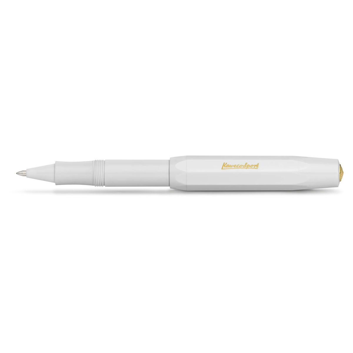 Kaweco CLASSIC SPORT Rollerball - White
For those who like it minimalist, there is the Kaweco Classic Sport Rollerball in the color white. Elegant and classic, the colour can be combined with various notebooks, papers and other accessories.
The Kaweco Sport has been around since 1911. The rollerball for the bag has a size of only 10.5 cm when closed and grows to a normal size of 13 cm with the cap on.
The invention of the rollerball enables particularly easy and gliding writing. The gel flows uninterrupt