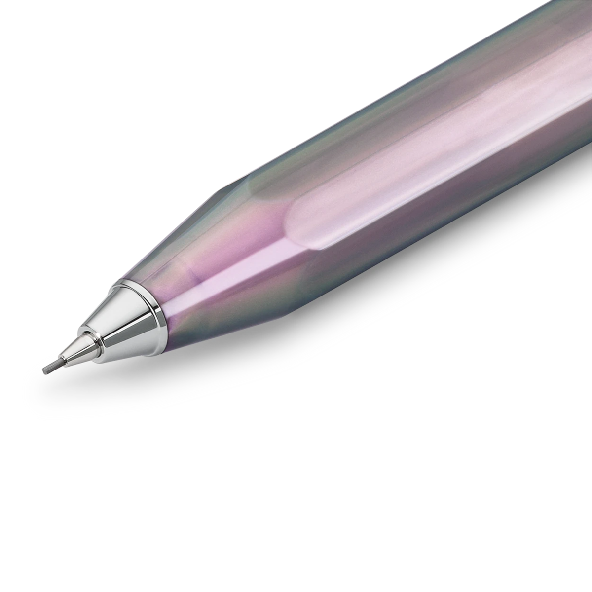 Kaweco LUNAR SPORT Mechanical Pencil 0.7mm - Shadow Purple
Mysterious as the moon
The Lunar cycle has come to completion. Two more stunning hues are added to the Kaweco Lunar series: Our darker Shadow Purple is reminiscent of delicate orchid blossoms, while Light Purple, with its pale, mauve shimmer, evokes the soft light of the moon.
They are both imbued with a fascinating colour-changing iridescent effect, making the multicoloured hues dance around the Lunar Sport depending on where the light meets it.