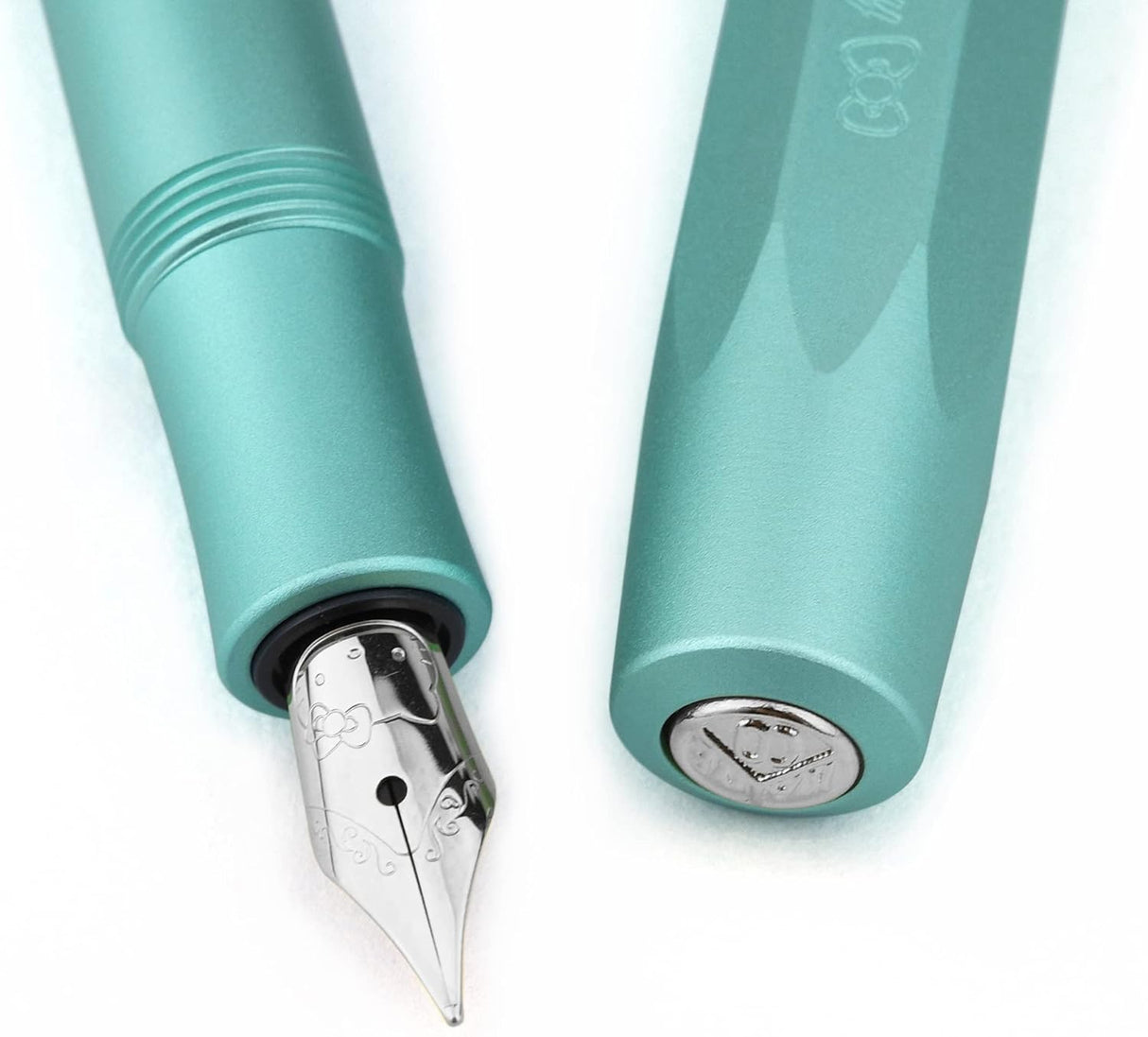 Limited Edition Kaweco x Hello Kitty AL Sport Fountain Pen - Opal with Silver Trimmings
Hello Kitty meets Kaweco again to bring you the Limited Edition Kaweco AL Sport Fountain Pen. The aluminum body and cap are shaded in a unique Opal color. The cap features a Kaweco x Hello Kitty branding, and the silver-plated nib is engraved with Hello Kitty's adorable face.
