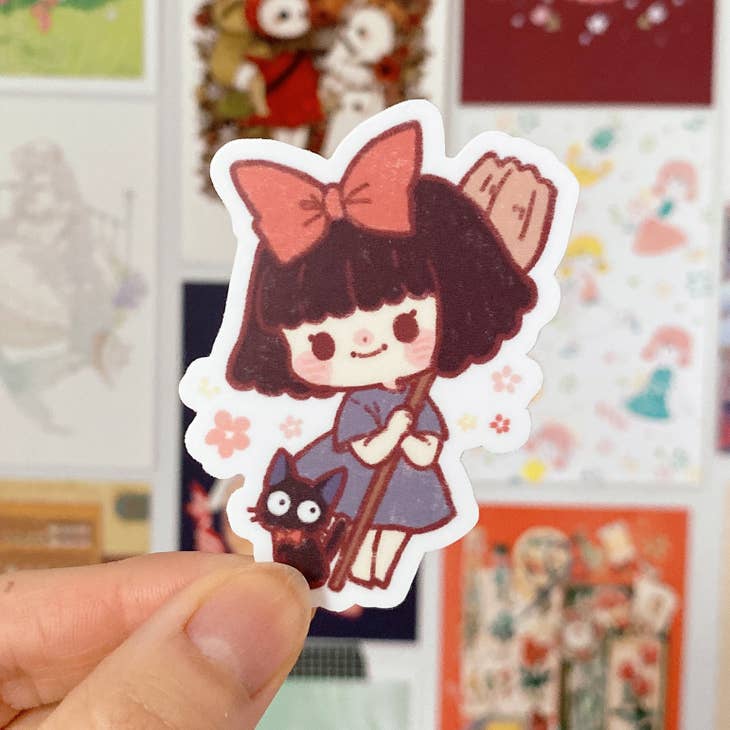 Kiki & Jiji die-cut sticker (Studio Ghibli)