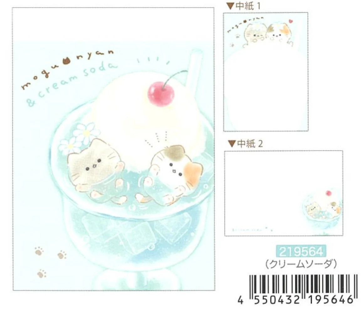 Kitty Cream Soda Mini Notepad
2.5 x 3.5 inches (H88xW63xD7(mm)
2 designs x 35 sheets each (total 70 sheets)
Made in Japan