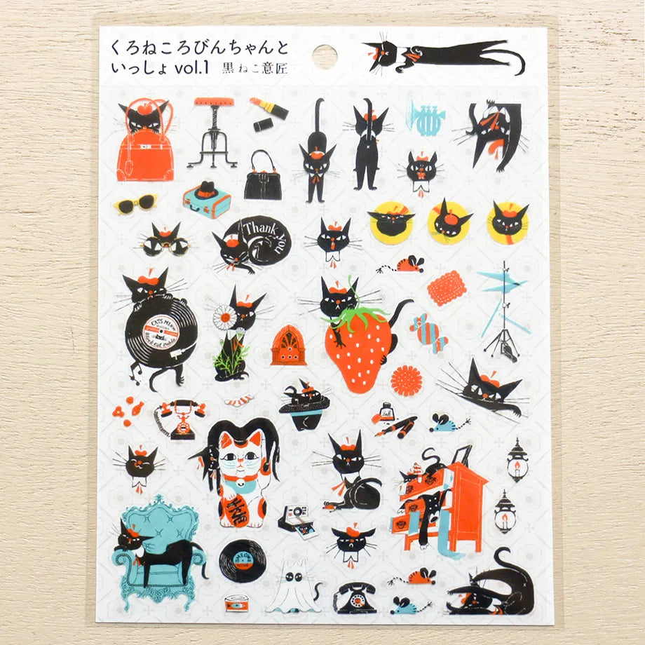 A sticker featuring a stylish black cat named 'Robin-chan' as the main character.
Robin-chan's pose, which gives off the unique softness of cats, is irresistibly cute.
Printed on PET material, the stickers have a smooth, durable finish that’s easy to peel and place - great for both everyday use and special projects.
✨ Product Details
Smooth, durable PET sticker material
Perfect for planners, journals, scrapbooking, and cardmaking
Backing Sheet Size: 141 × 188 mm
Sticker sheet size: 138 × 170 mm