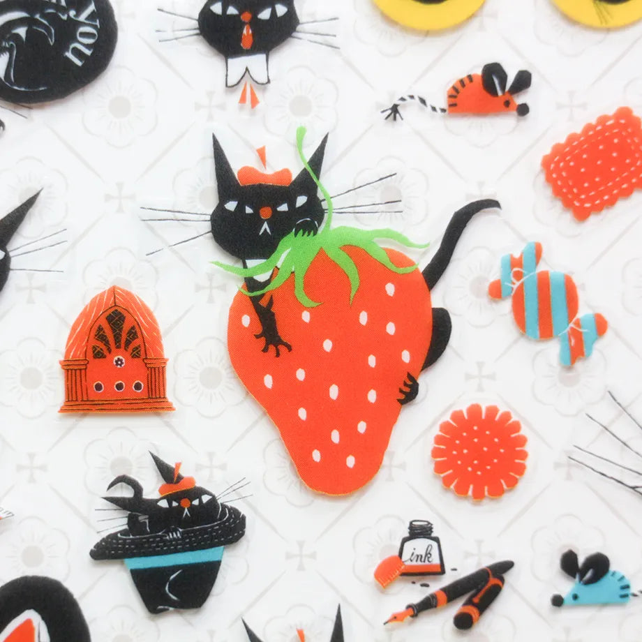 A sticker featuring a stylish black cat named 'Robin-chan' as the main character.
Robin-chan's pose, which gives off the unique softness of cats, is irresistibly cute.
Printed on PET material, the stickers have a smooth, durable finish that’s easy to peel and place - great for both everyday use and special projects.
✨ Product Details
Smooth, durable PET sticker material
Perfect for planners, journals, scrapbooking, and cardmaking
Backing Sheet Size: 141 × 188 mm
Sticker sheet size: 138 × 170 mm