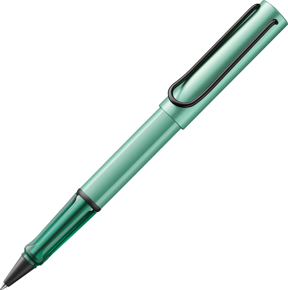 Light, lighter, LAMY AL-star: the writing classic made of resistant aluminium masters all challenges of everyday life in style. The transparent grip lies comfortably in the hand and, with an unobstructed view of the ink duct, turns the functional into a visual highlight. The series is ever inspiring with new special editions in current trendy colours and is thus an inspiring must-have in any pencil case.
Lightweight rollerball pen with ergonomic grip made of high-quality transparent plastic.
Distinctive m