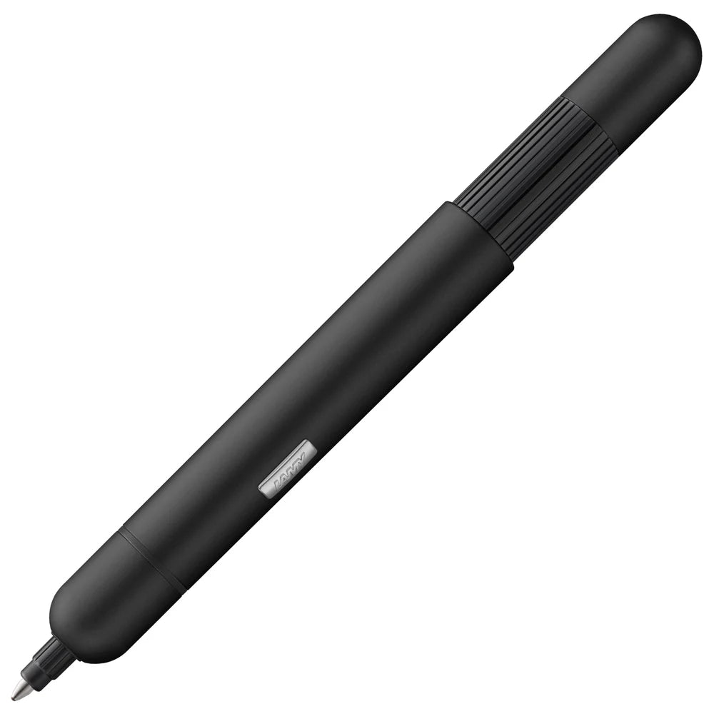 Innovative pocket pen full of transformative power.
The LAMY pico reaches unimagined greatness under pressure: the innovative pocket pen transforms into a full-size biro with just one finger movement thanks to an ingenious double push mechanism inside. Strikingly different and surprising, it brings a piece of innovation to even the smallest pencil case or even trouser pocket as a handy everyday companion.
Matte black lacquer finish with 1 refill of LAMY M 22 M black