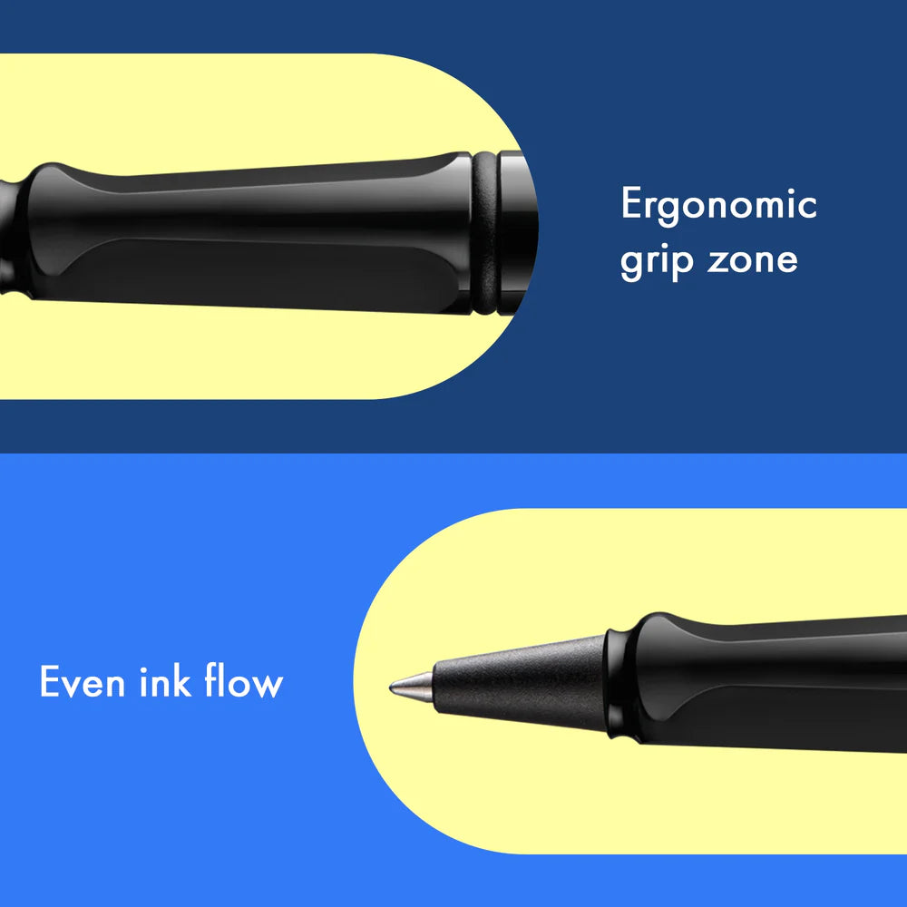 Fountain pen, icon, global success: the LAMY safari has been a beloved classic since its introduction in the 1980s and enjoys a cult status untypical for a writing instrument. Countless colours and ever-changing special editions make hearts beat faster - whether for the pencil case or the carefully curated fountain pen collection.
The LAMY safari is more than the sum of its details: it is aesthetic, robust and individual. The distinctive, self-sprung clip keeps the writing instrument securely fastened in p