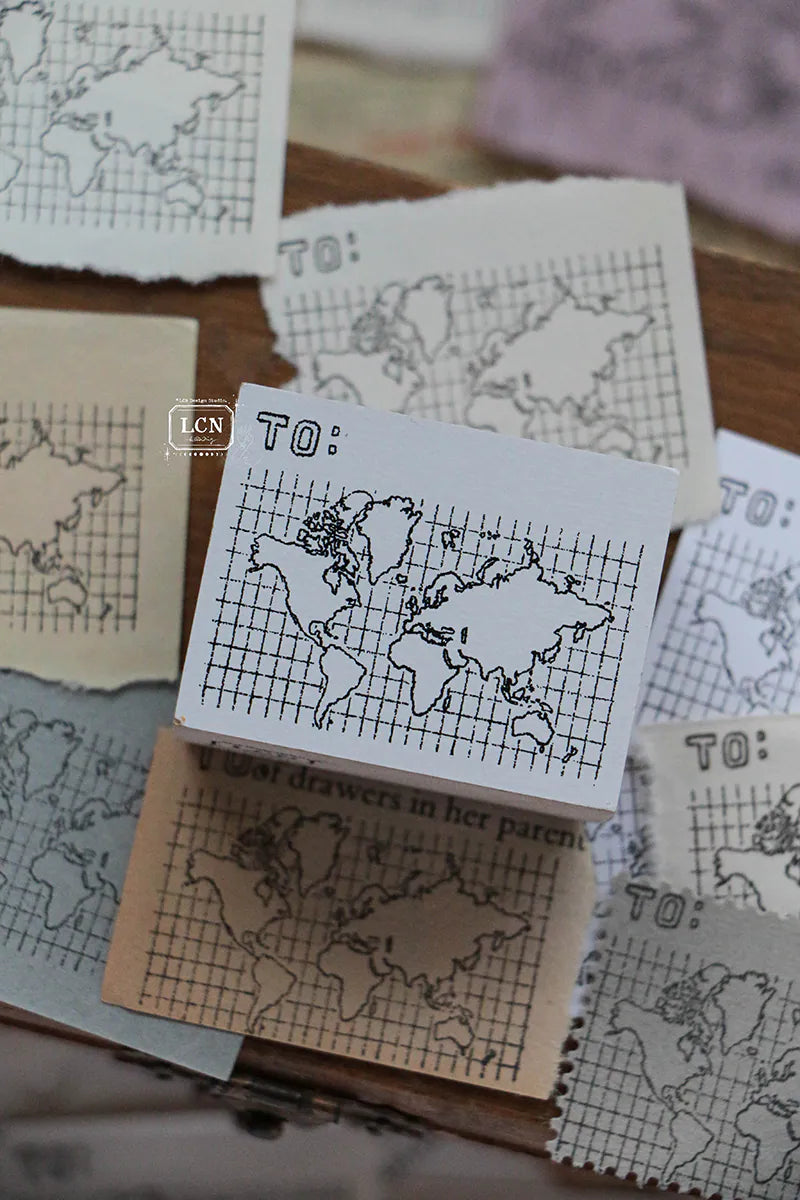 Lin Chia Ning Wooden Stamp - World Map
One (1) World Map Stamp. Includes 1 stamp.
Size: 4.5 x 3.5 x 2.5 cm
Material: Compressed wood handle rubber stamp