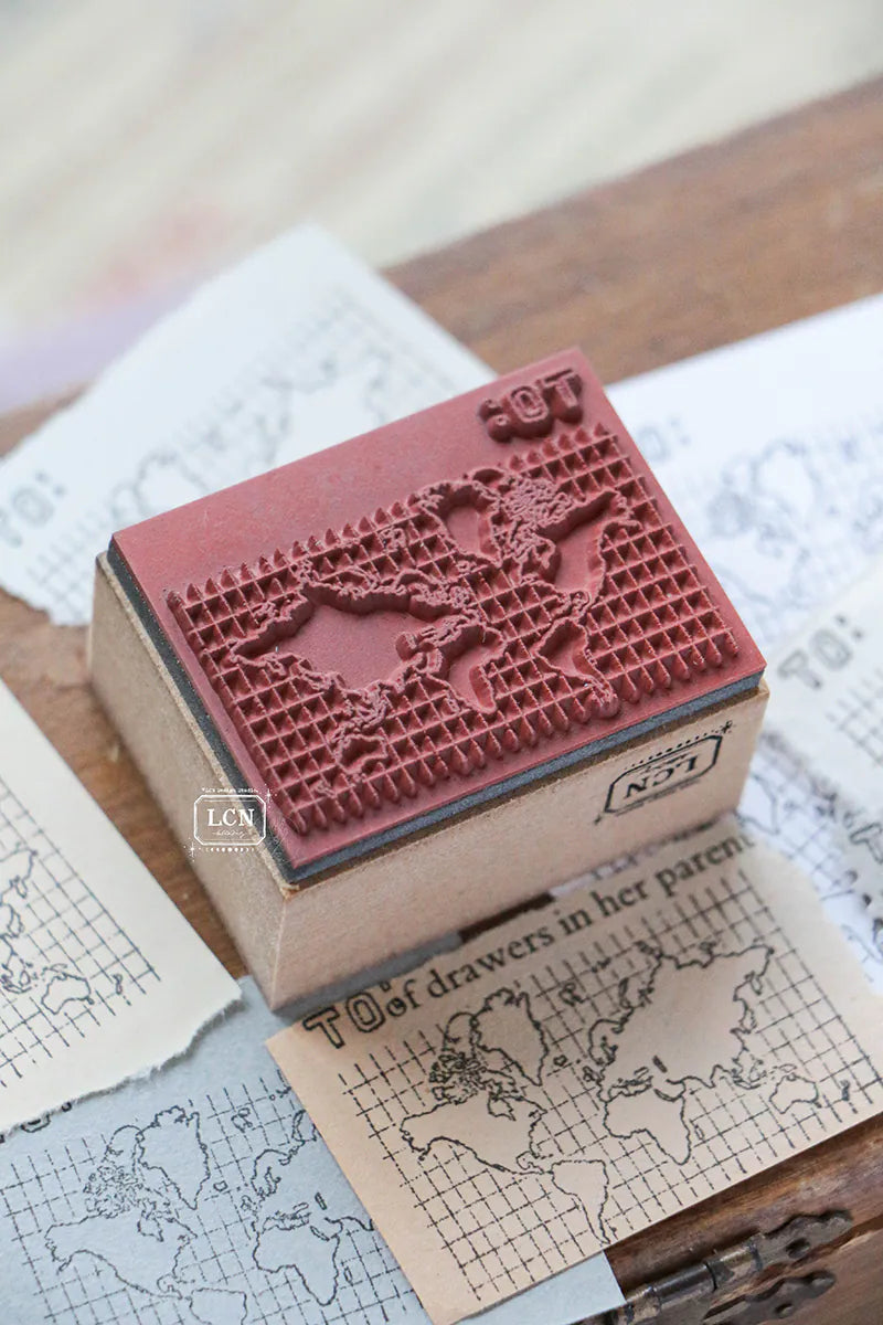Lin Chia Ning Wooden Stamp - World Map
One (1) World Map Stamp. Includes 1 stamp.
Size: 4.5 x 3.5 x 2.5 cm
Material: Compressed wood handle rubber stamp