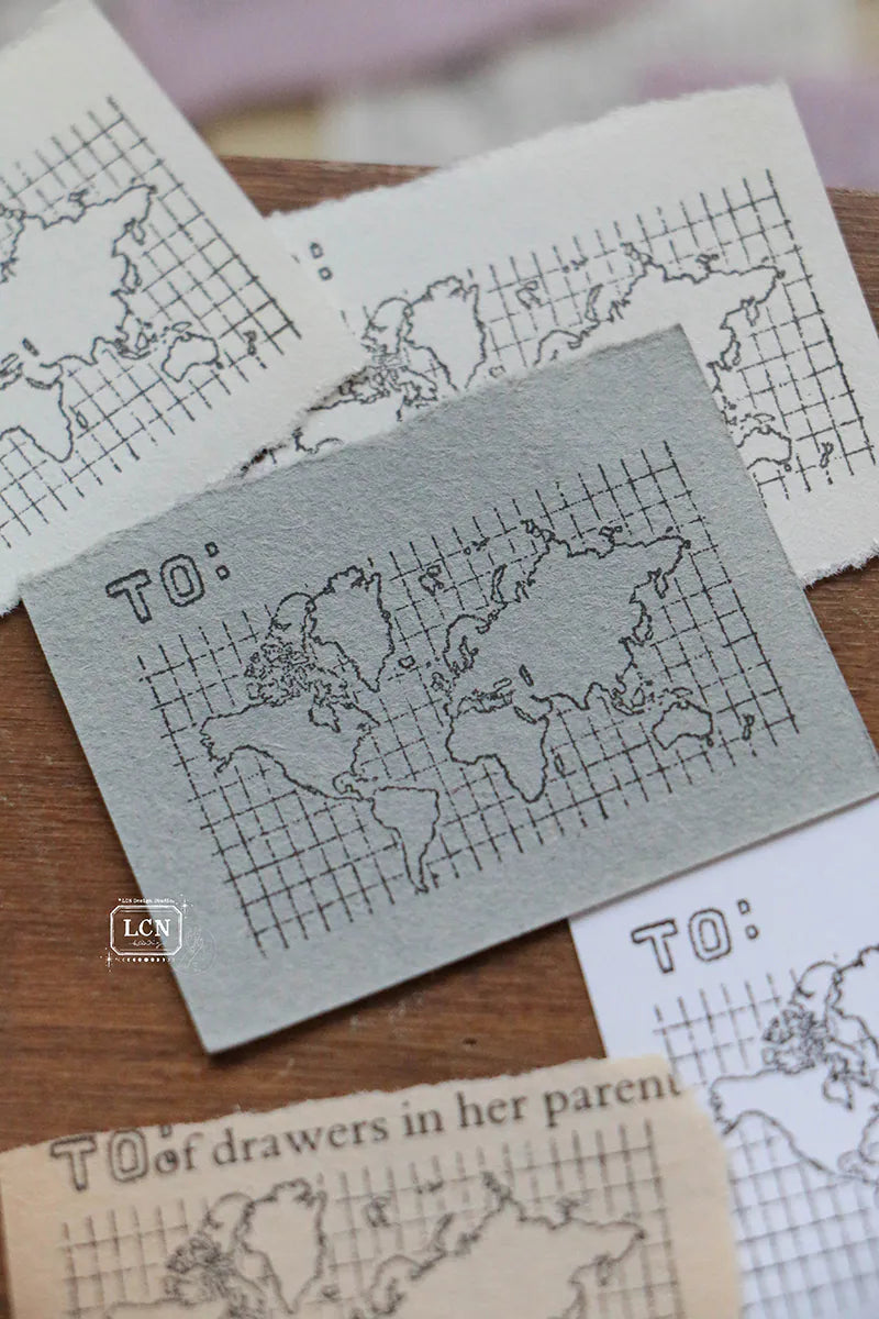 Lin Chia Ning Wooden Stamp - World Map
One (1) World Map Stamp. Includes 1 stamp.
Size: 4.5 x 3.5 x 2.5 cm
Material: Compressed wood handle rubber stamp