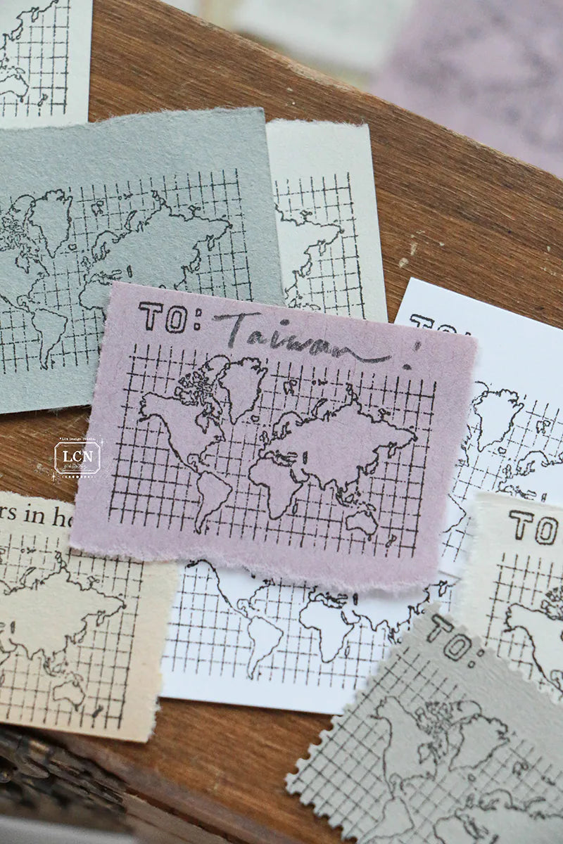 Lin Chia Ning Wooden Stamp - World Map
One (1) World Map Stamp. Includes 1 stamp.
Size: 4.5 x 3.5 x 2.5 cm
Material: Compressed wood handle rubber stamp