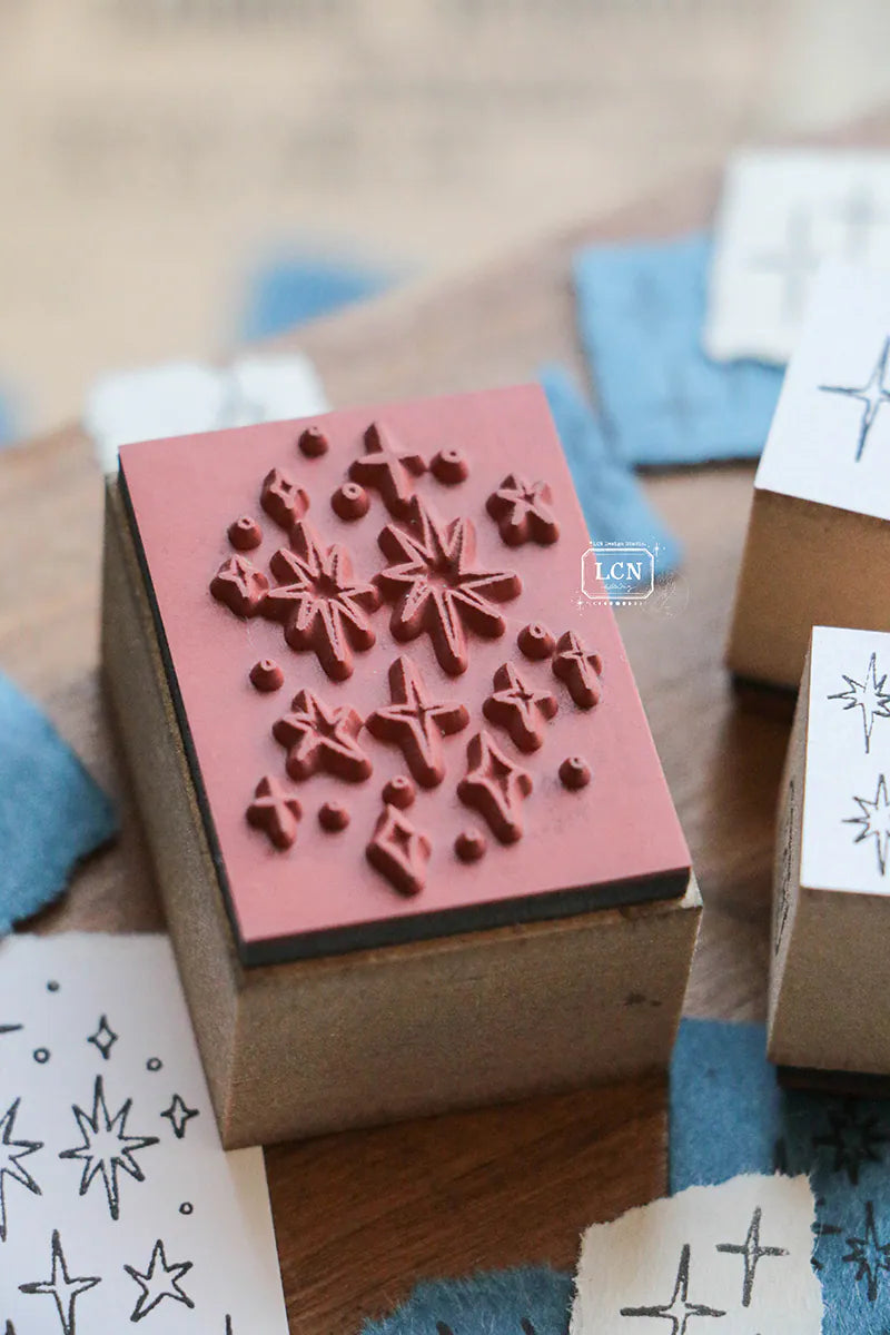 Lin Chia Ning Wooden Stamp Set - Hand Drawn Stars Medium
One (1) Set of Hand Drawn Stars Medium Size Stamp. Includes 3 different stamps
Size:
3 x 4 x 2.5 cm *1
1.5x 2 x 2.5 cm *2
Material: Compressed wood handle rubber stamp