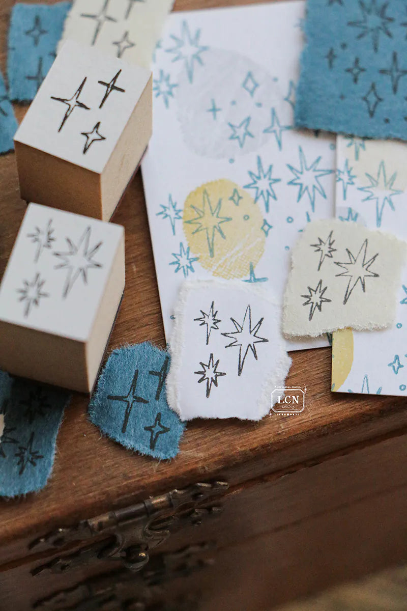 Lin Chia Ning Wooden Stamp Set - Hand Drawn Stars Medium
One (1) Set of Hand Drawn Stars Medium Size Stamp. Includes 3 different stamps
Size:
3 x 4 x 2.5 cm *1
1.5x 2 x 2.5 cm *2
Material: Compressed wood handle rubber stamp