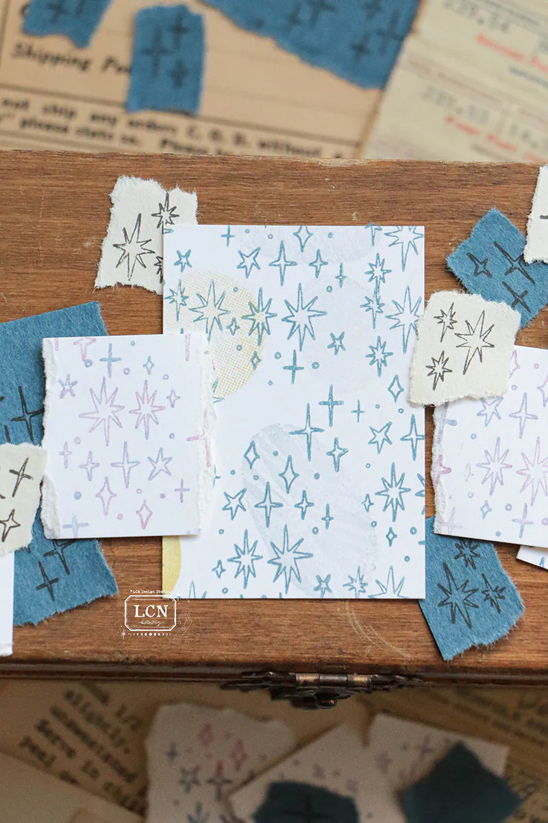 Lin Chia Ning Wooden Stamp Set - Hand Drawn Stars Medium
One (1) Set of Hand Drawn Stars Medium Size Stamp. Includes 3 different stamps
Size:
3 x 4 x 2.5 cm *1
1.5x 2 x 2.5 cm *2
Material: Compressed wood handle rubber stamp