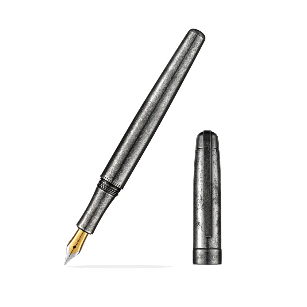 Matte metallic color
It has a "Distressed" or "aged" color and brings an elegant retro look, which earns a global favor among those who have favor on handwriting.
It has an excellent weight balance that provides a comfortable writing experience.
Sleek, spring-loaded pocket clip for secure carrying.
