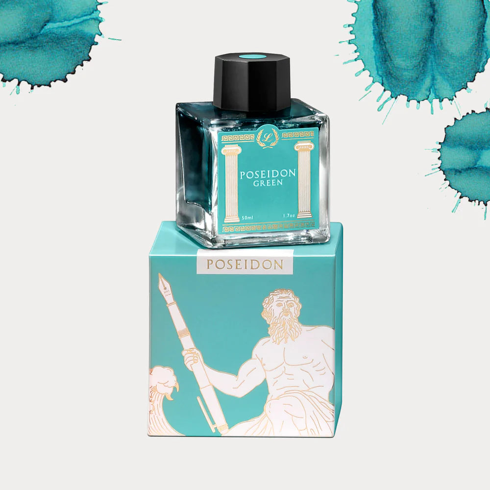 Laban Greek Mythology Ink - Poseidon Green