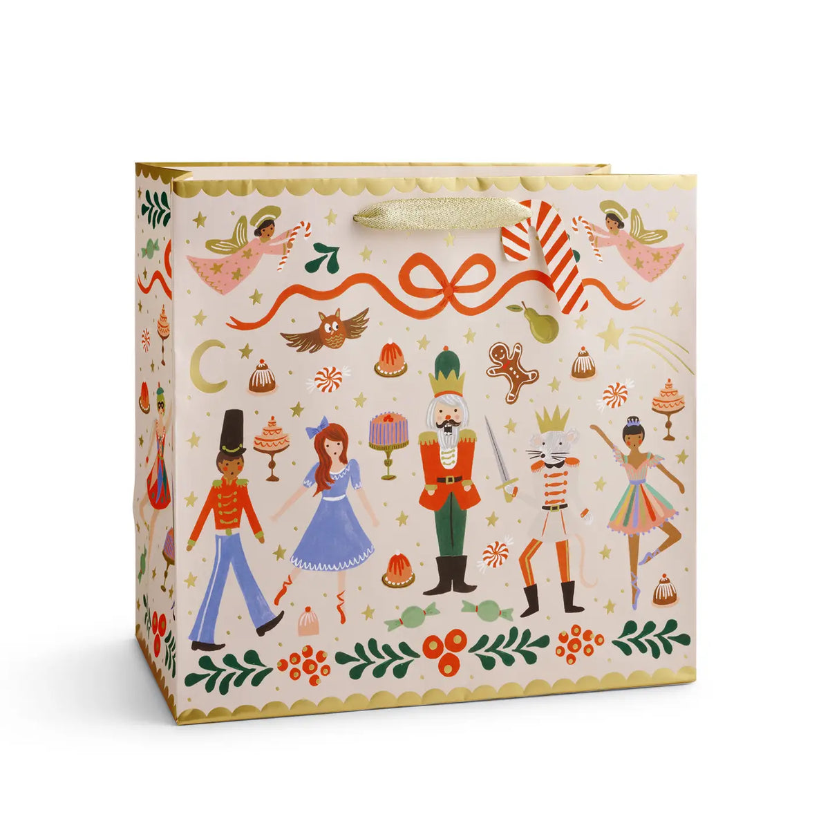 Giving gets even more special with our gift bags, which feature charming extras like gold foil accents, cotton ribbon handles, and a coordinating “To” and “From” tag.
DETAILS
Large: 12.5" L × 13" W
Uncoated paper with cotton ribbon
Printed in full color and foil stamped
Metallic gold foil
Metallic cotton ribbon handles
Cardboard floor insert