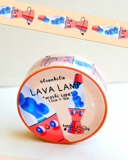 Cinta washi con forma de lámpara de lava