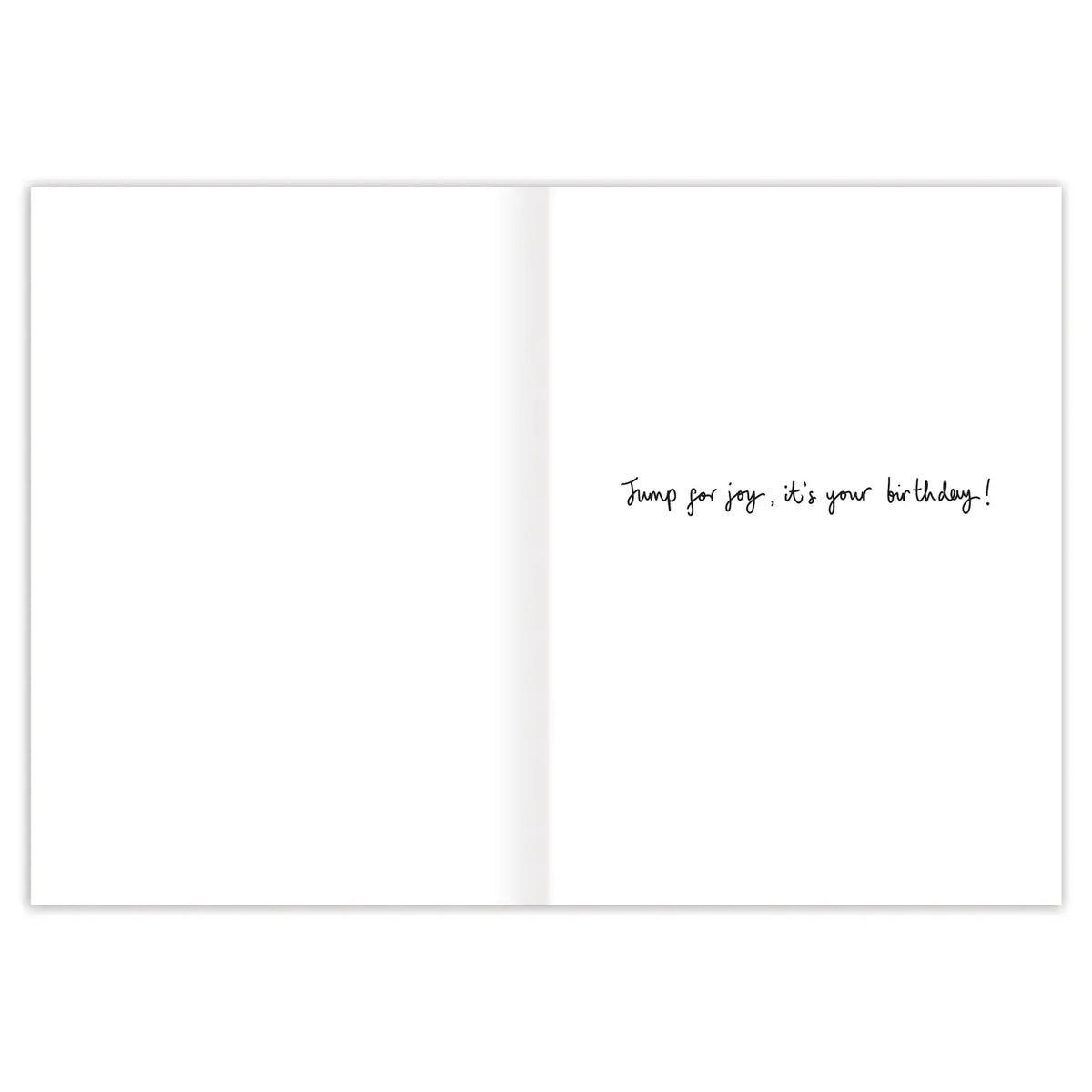 Leaping Frogs Birthday Card
Inside verse: Jump for joy, it's your birthday!
• Gold foil details
• Illustrated by Louise Mulgrew
• Size: A6, 4.5" x 6.25"
• Paired with a Kraft envelope
• Printed in the USA on beautiful FSC-certified 10% post-consumer waste recycled paper.
About The Artist: Working with gouache and watercolor, Louise designs in her tiny studio in Brighton, England, inspired by her love of all animals, and passion for the natural world. Louise was named 2023 Artist of the Year by the USA Gr