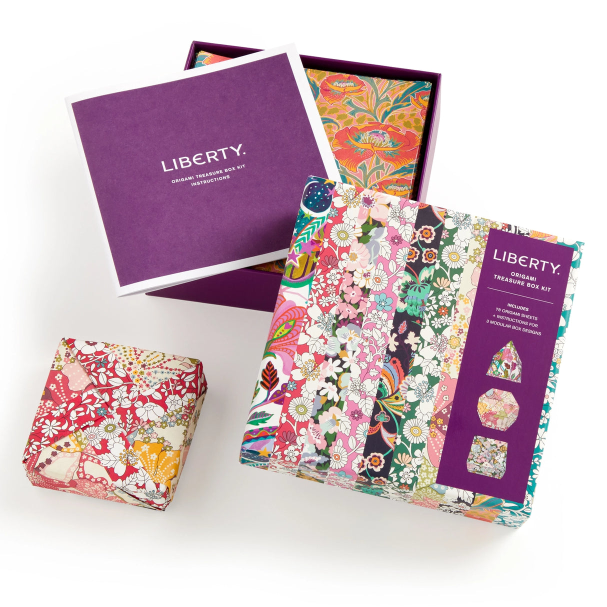 The Liberty Floral Origami Kit includes instructions for various origami folds, allowing you to create stunning paper creations adorned with timeless Liberty patterns. Whether you're a novice or an experienced folder, this kit offers an engaging and artistic experience. Perfect for lovers of both origami and Liberty prints, it provides endless opportunities for creative expression. The beautiful paper sheets are also great for crafting projects!