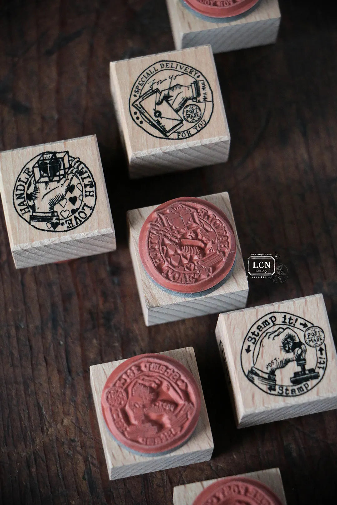 Lin Chia Ning Wooden Stamp - Postal Sign Set 2