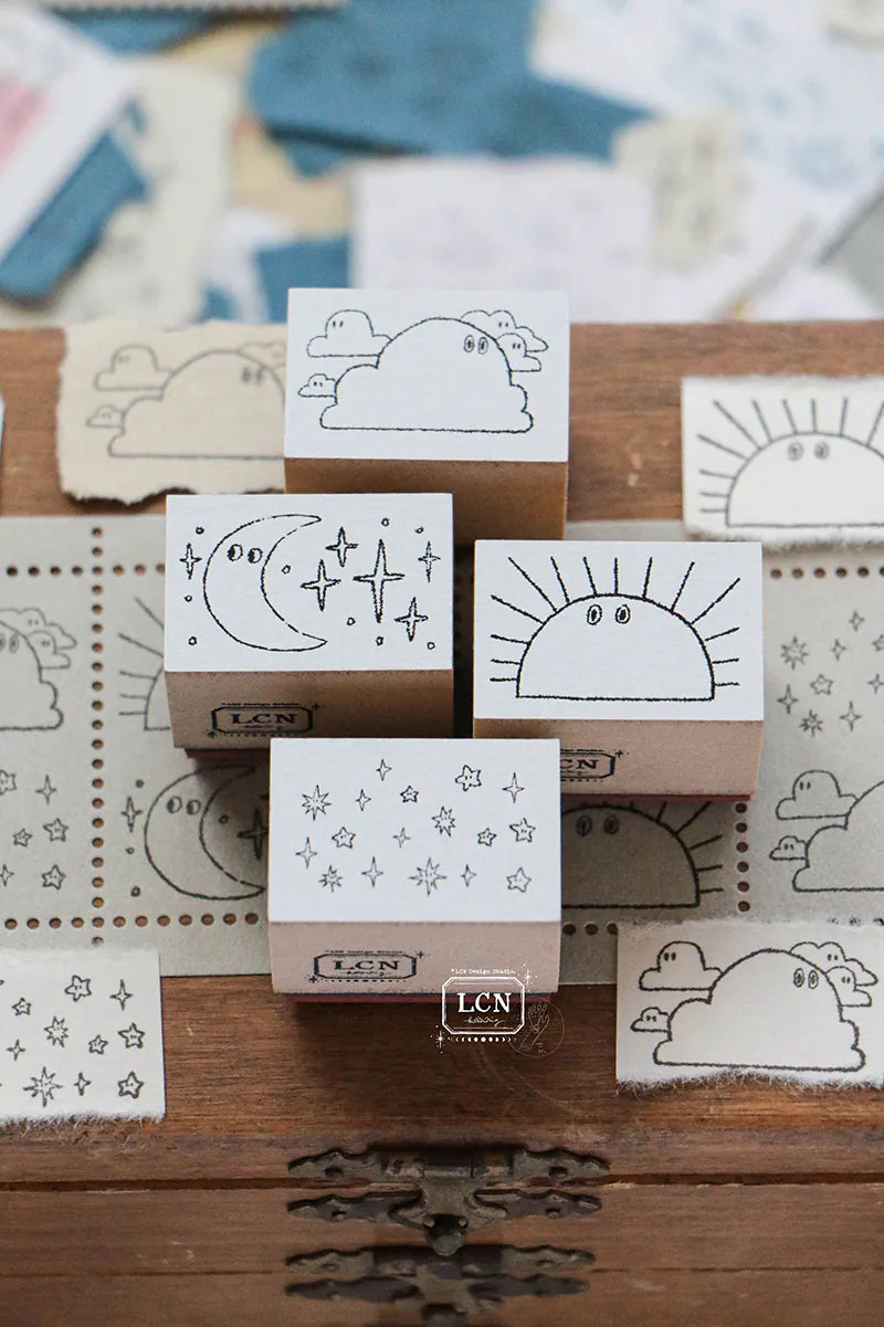 Lin Chia Ning Wooden Stamp Set - Weather
One (1) Weather Stamp Set. Includes 4 stamps.
Size: 2 x3 x 2.5 cm *4
Material: Compressed wood handle rubber stamp