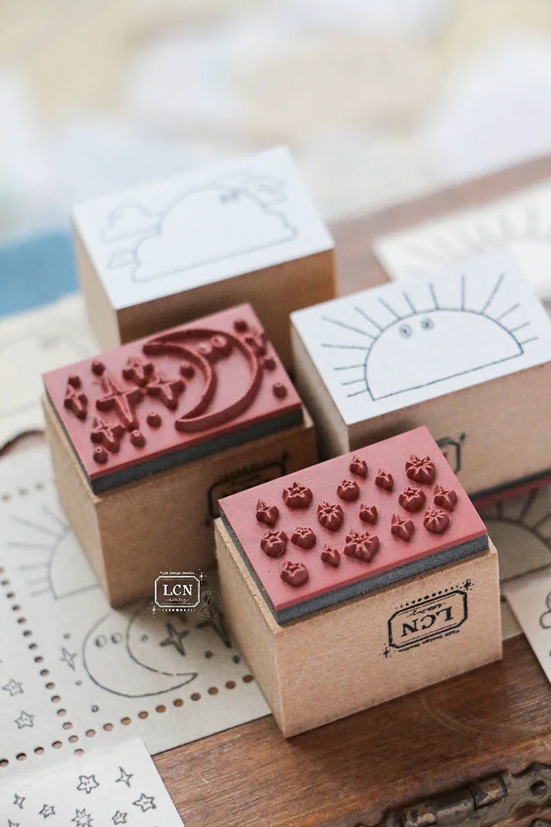 Lin Chia Ning Wooden Stamp Set - Weather
One (1) Weather Stamp Set. Includes 4 stamps.
Size: 2 x3 x 2.5 cm *4
Material: Compressed wood handle rubber stamp