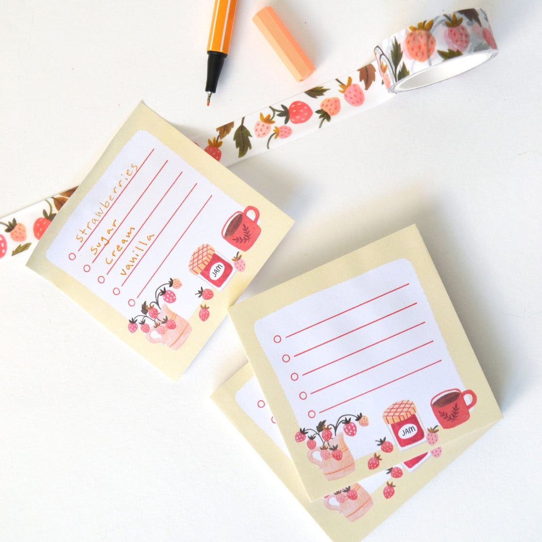 Julianna Swaney - Little List Strawberry Sticky Notes