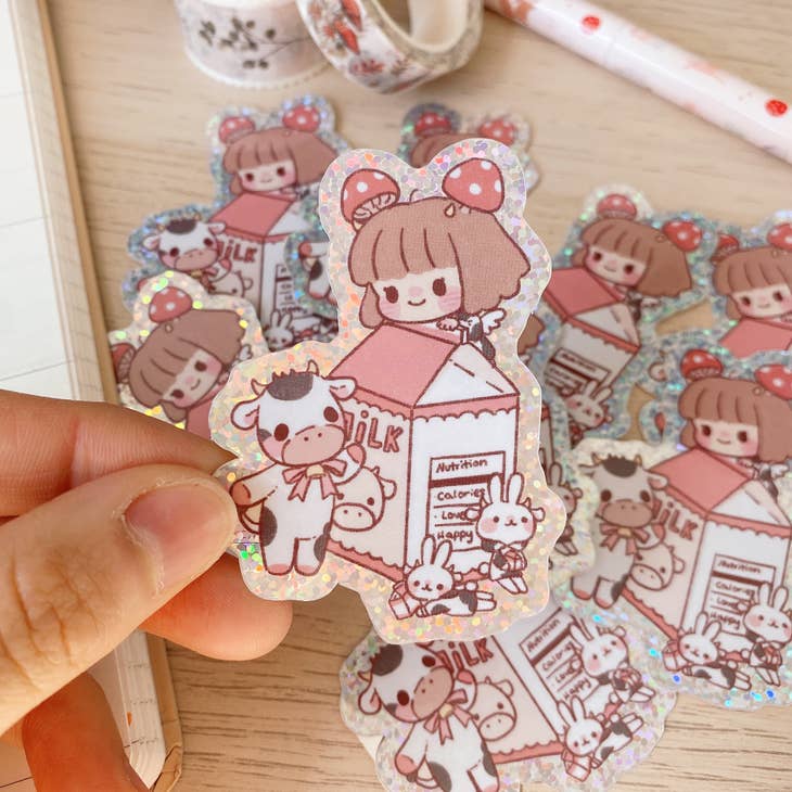 Pegatina de Little Moo & Milk